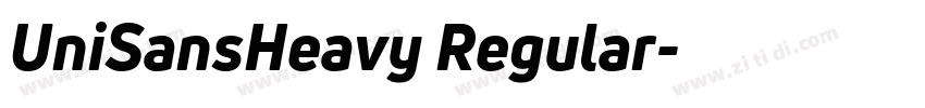 UniSansHeavy Regular字体转换